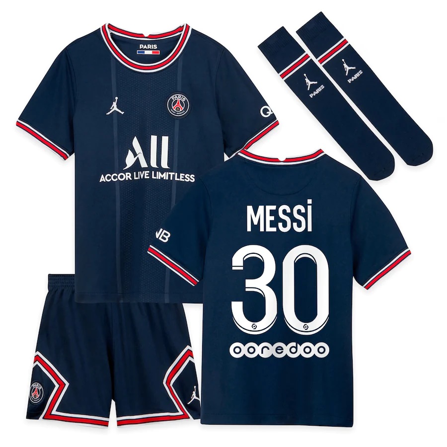 Men 2021-2022 Club Paris St German home aaa version blue #30 Messi Soccer Jersey(with shorts/socks)->paris st german jersey->Soccer Club Jersey