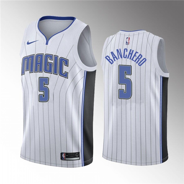Men's Orlando Magic #5 Paolo Banchero White 2022 Draft Basketball  Stitched Jersey->oklahoma city thunder->NBA Jersey