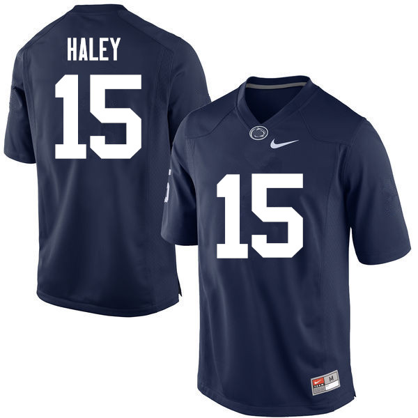 Men's Penn State Nittany Lions #15 Grant Haley Nike Navy Stitched NCAA College Football Jersey->penn state nittany lions->NCAA Jersey