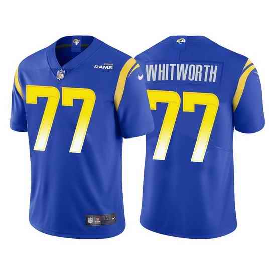 Youth Nike Los Angeles Rams #77 Andrew Whitworth Blue Vapor Untouchable Limited Jersey->youth nfl jersey->Youth Jersey