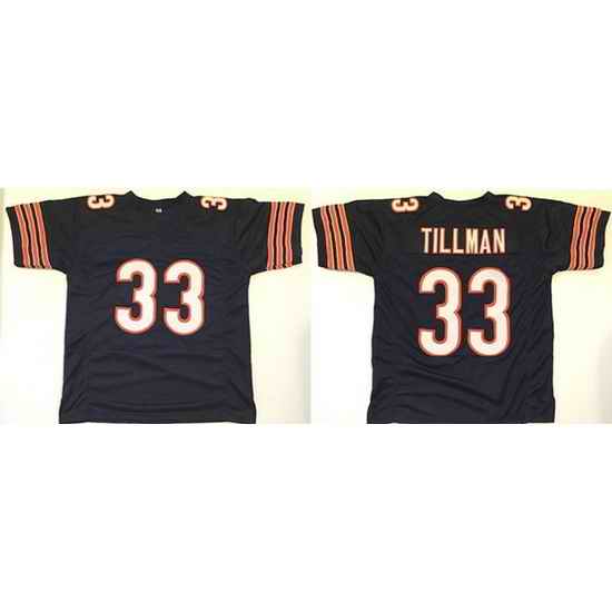 Men Chicago Bears #33 Charles Tillman Navy Stitched Football Jersey->carolina panthers->NFL Jersey