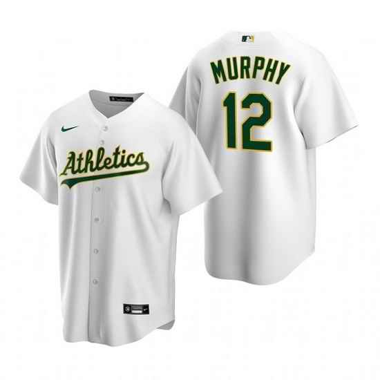 Men Oakland Athletics #12 Sean Murphy White Cool Base Stitched Jersey->san diego padres->MLB Jersey