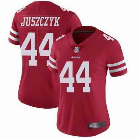 Women Nike 49ers #44 Kyle Juszczyk Red Stitched NFL Vapor Untouchable Limited Jersey->women nfl jersey->Women Jersey