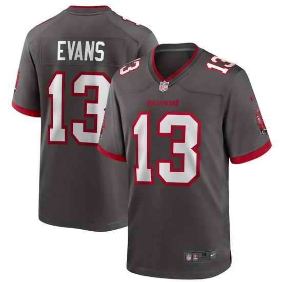 Youth Tampa Bay Buccaneers #13 Mike Evans Nike Pewter Alternate Vapor Limited Jersey->youth nfl jersey->Youth Jersey
