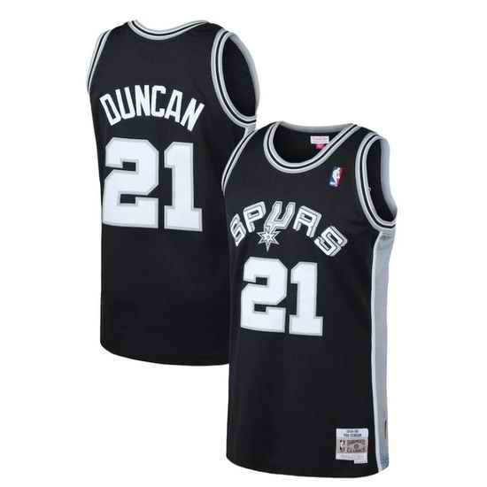 Men San Antonio Spurs #21 Tim Duncan Black 1998 99 Throwback Basketball Jersey->san antonio spurs->NBA Jersey