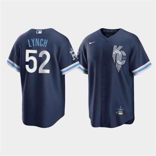 Men Kansas City Royals #52 Daniel Lynch 2022 Navy City Connect Cool Base Stitched jersey->kansas city royals->MLB Jersey