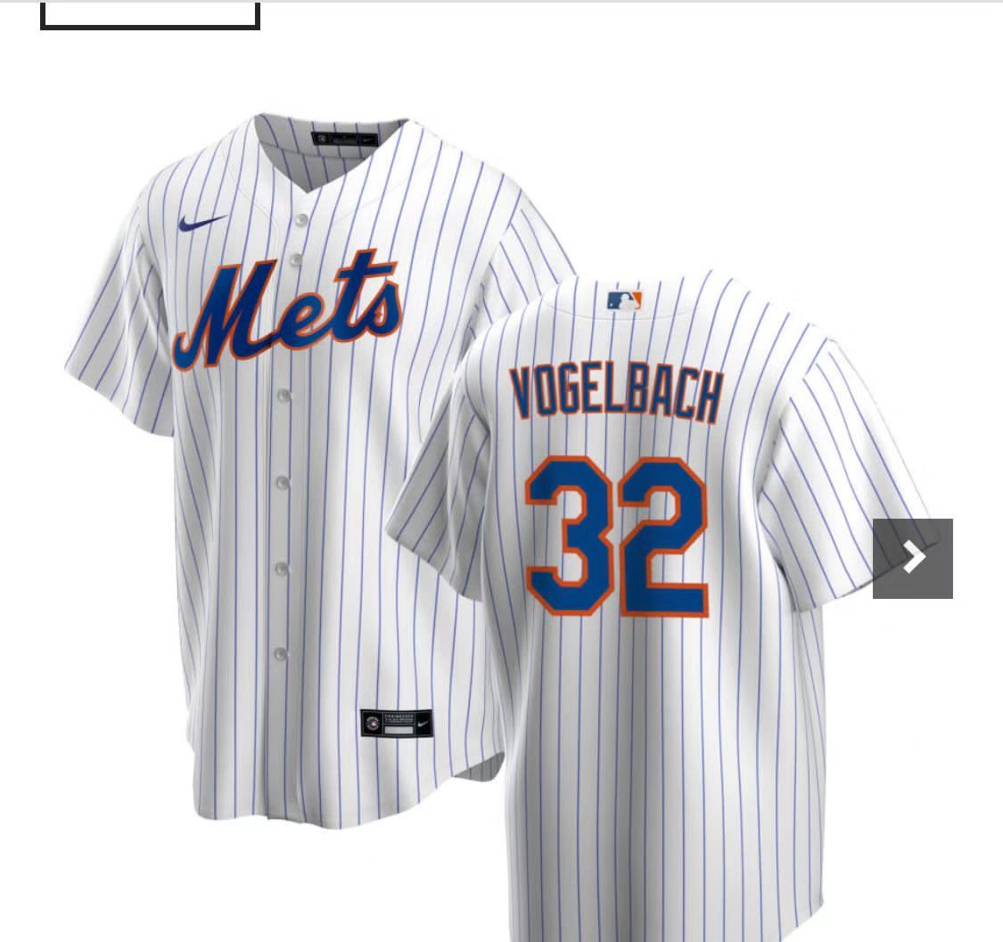 Men New York Mets #32 Vogelbach white jersey->customized nba jersey->Custom Jersey