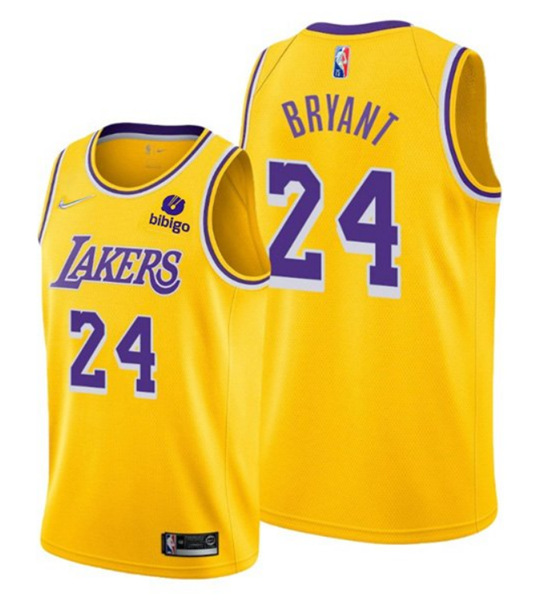 Men's Los Angeles Lakers #24 Kobe Bryant 75th Anniversary Diamond Gold 2021 Stitched Basketball Jersey->los angeles rams->NFL Jersey