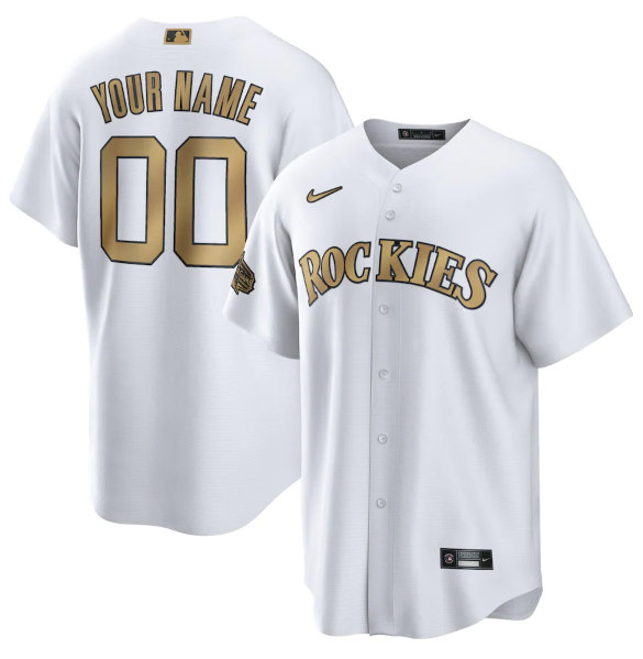 Men's Colorado Rockies Active Player Custom White 2022 All-Star Cool Base Stitched Baseball Jersey->cleveland guardians->MLB Jersey