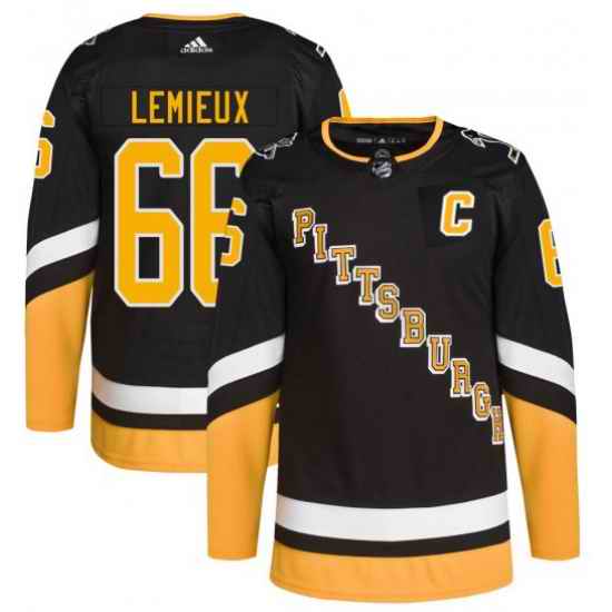 Men Pittsburgh Penguins #66 Mario Lemieux 2021 2022 Black Stitched Jersey->philadelphia flyers->NHL Jersey