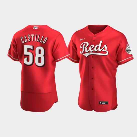 Men Nike Cincinnati Reds #58 Luis Castillo Red Flex Base Stitched MLB Jersey->arizona diamondbacks->MLB Jersey