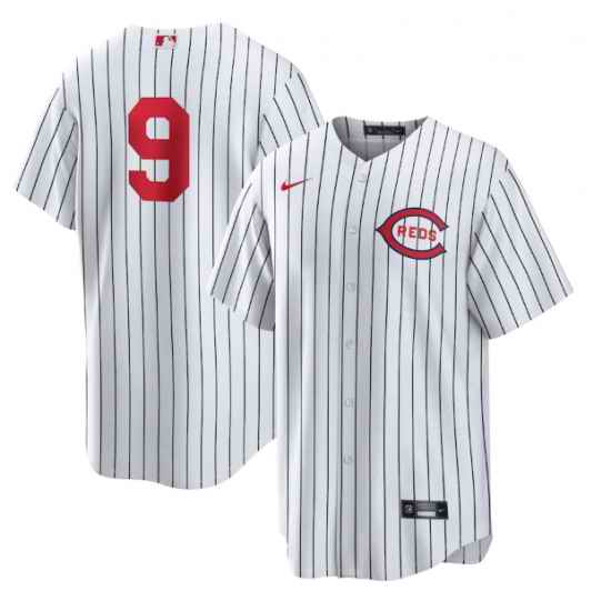 Men Cincinnati Reds #9 Mike Moustakas 2022 White Field Of Dreams Stitched Baseball Jersey->chicago cubs->MLB Jersey