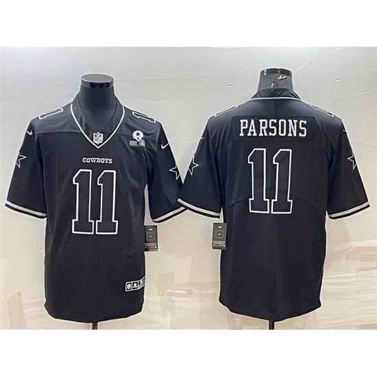 Men Dallas Cowboys #11 Micah Parsons Black With 1960 Patch Limited Stitched Football Jersey->dallas cowboys->NFL Jersey