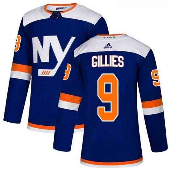 Men Adidas New York Islanders #9 Clark Gillies Premier Blue Alternate NHL Jersey->new york rangers->NHL Jersey