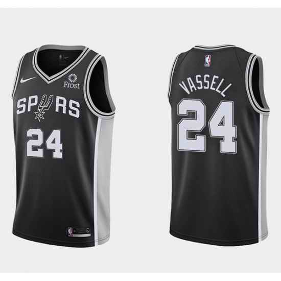 Men San Antonio Spurs #24 Devin Vassell Black Icon Edition Stitched Jersey->toronto raptors->NBA Jersey