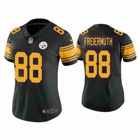 Women Pittsburgh Steelers Pat Freiermuth #88 Rush Stitched Football Jersey->women nfl jersey->Women Jersey