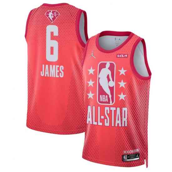 Men 2022 All Star #6 LeBron James Maroon Stitched Basketball Jerse->philadelphia 76ers->NBA Jersey