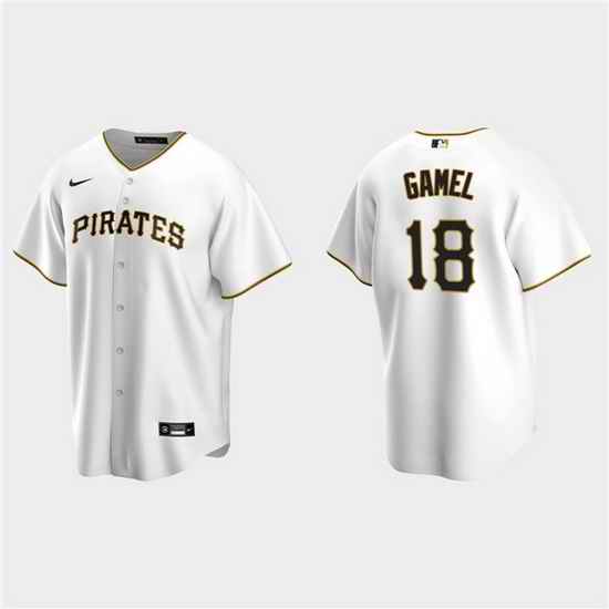Men Pittsburgh Pirates #18 Ben Gamel White Cool Base Stitched Jerse->boston red sox->MLB Jersey