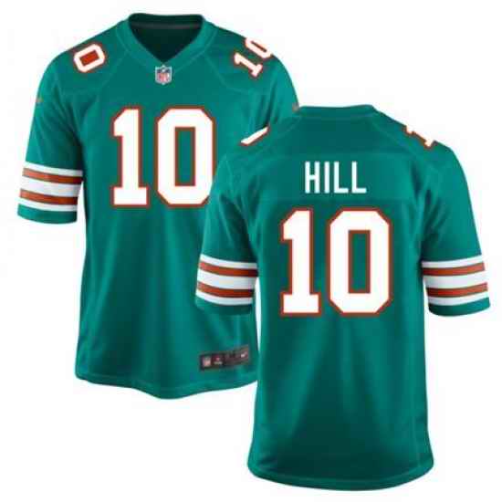 Men Nike Miami Dolphins #10 Tyreek Hill Green Throwback NFL Jersey->miami dolphins->NFL Jersey