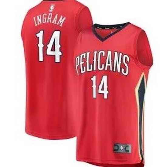 Men New Orleans Pelicans #14 Brandon Ingram Red Stitched Jersey->new york knicks->NBA Jersey