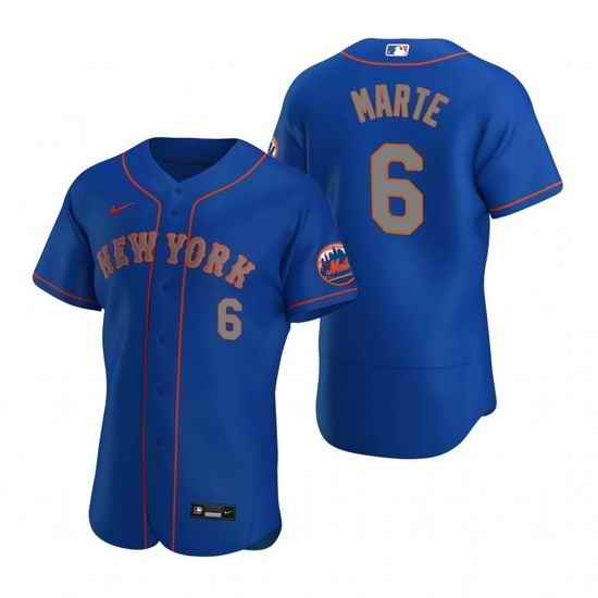 Men Nike New York Mets #6 Starling Marte BlueFlex Base Stitched MLB Jersey->los angeles dodgers->MLB Jersey