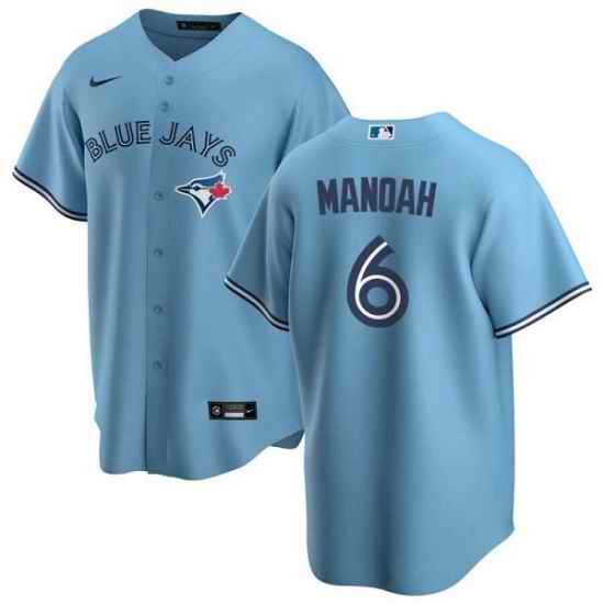 Men Toronto Blue Jays #6 Alek Manoah Light Blue Cool Base Stitched Jersey->2022 all star->MLB Jersey