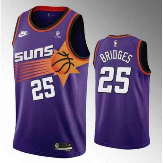 Men Nike Phoenix Suns #25 Mikal Bridges Swingman Purple NBA Jersey->atlanta hawks->NBA Jersey