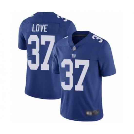 Youth New York Giants #37 Julian Love Royal Blue Team Color Vapor Untouchable Limited Player Football Jersey->youth nfl jersey->Youth Jersey