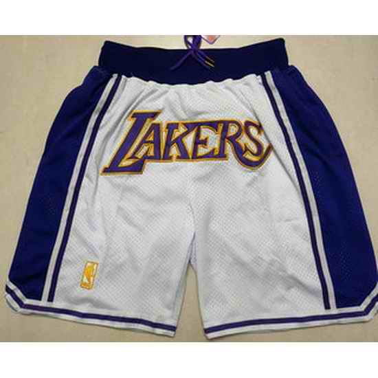 Los Angeles Lakers Basketball Shorts 041->nba shorts->NBA Jersey