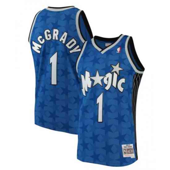 Men Orlando Magic #1 Tracy McGrady 2000 01 Blue Stitched Jerse->new orleans pelicans->NBA Jersey