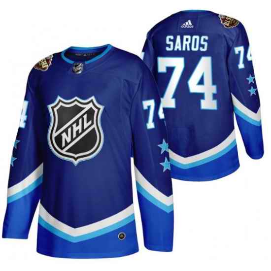 Men Nashville Predators #74 Juuse Saros 2022 All Star Blue Stitched Jersey->minnesota wild->NHL Jersey