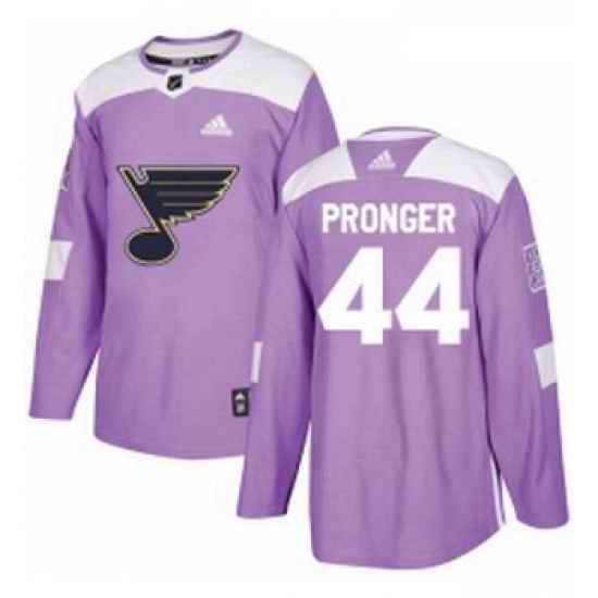 Youth Adidas St Louis Blues #44 Chris Pronger Authentic Purple Fights Cancer Practice NHL Jersey->youth nhl jersey->Youth Jersey