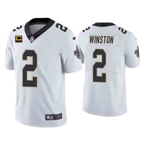 Men New Orleans Saints 2022 #2 Jameis Winston White With 4-star C Patch Vapor Untouchable Limited Stitched NFL Jersey->new orleans saints->NFL Jersey