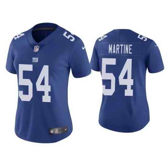 Women Nike New York Giants #54 Blake Martinez Blue Stitched Jersey->women nfl jersey->Women Jersey