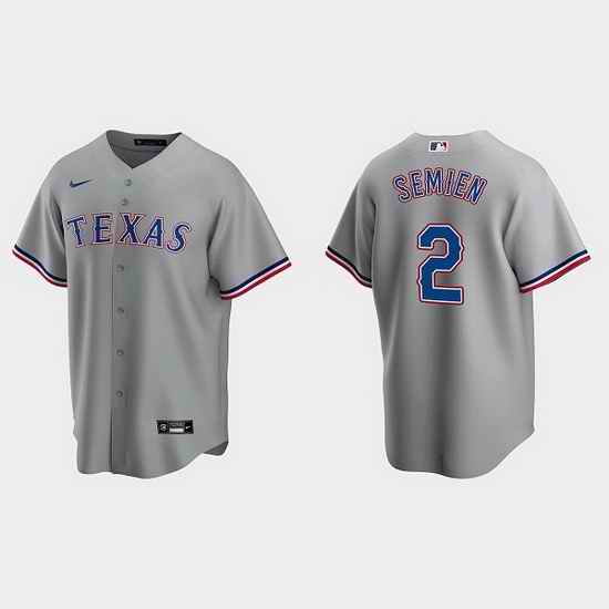 Men Texas Rangers #2 Marcus Semien Grey Cool Base Stitched Baseball jersey->tampa bay rays->MLB Jersey