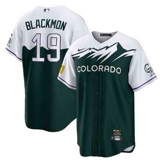 Men Colorado Rockies #19 Charlie Blackmon 2022 Green City Connect Stitched Baseball Jerseys->new york yankees->MLB Jersey
