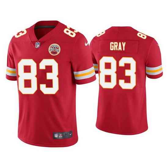 Men Kansas City Chiefs #83 Noah Gray Red Limited Stitched NFL Jersey->las vegas raiders->NFL Jersey