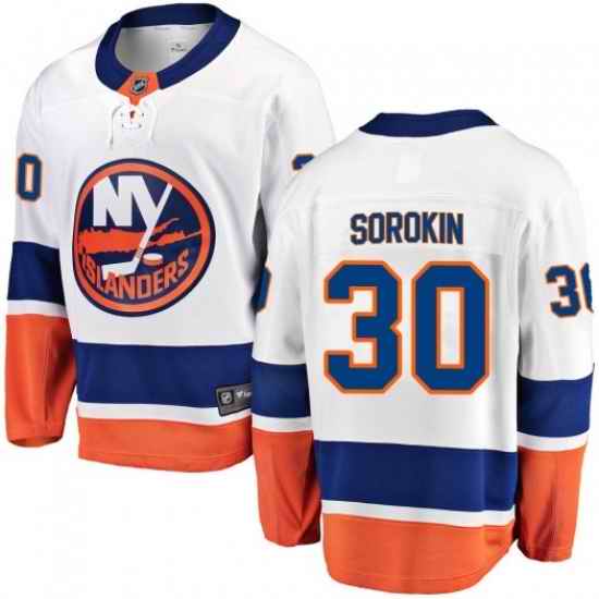 Men Ilya Sorokin New York Islanders Adidas Authentic White Home Jersey->ohio state buckeyes->NCAA Jersey