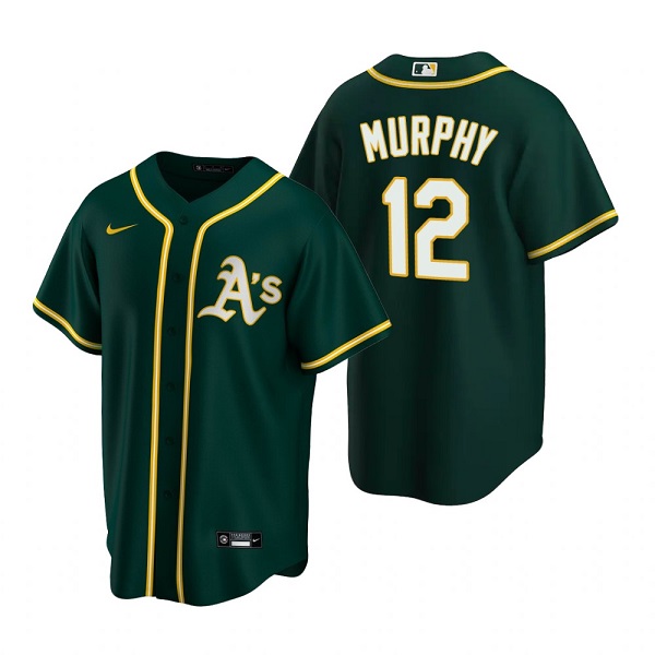 Men's Oakland Athletics #12 Sean Murphy Green Cool Base Stitched Jersey->new york mets->MLB Jersey