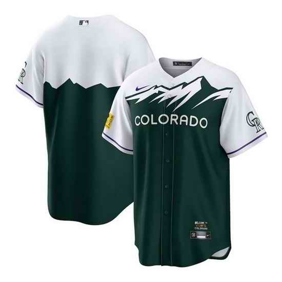Men Colorado Rockies Blank 2022 Green City Connect Stitched Baseball Jerseys->oakland athletics->MLB Jersey