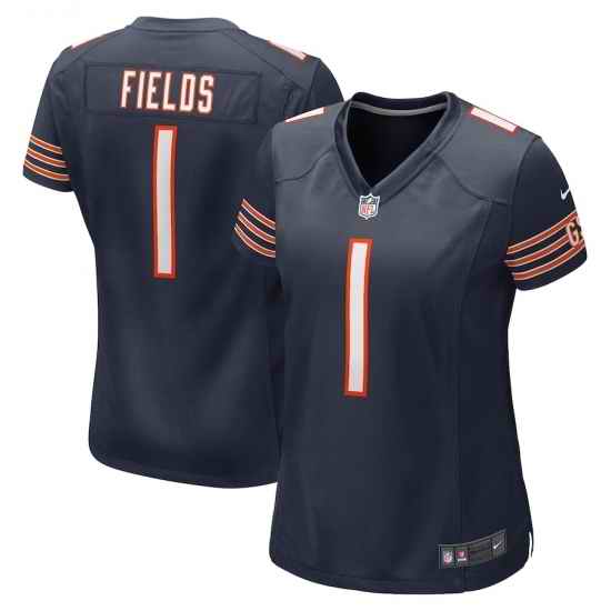Women's Chicago Bears #1 Justin Fields Nike Navy 2021 NFL Draft First Round Pick Limited Jersey->buffalo bills->NFL Jersey