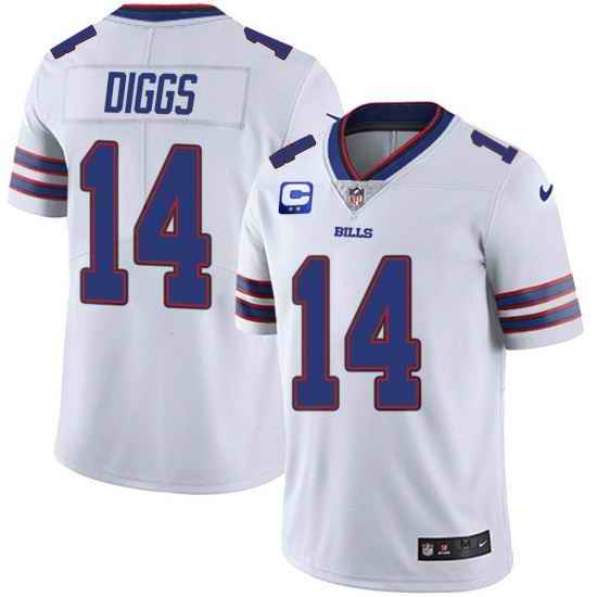 Men Buffalo Bills 2022 #14 Stefon Diggs White With 2-star C Patch Vapor Untouchable Limited Stitched NFL Jersey->carolina panthers->NFL Jersey
