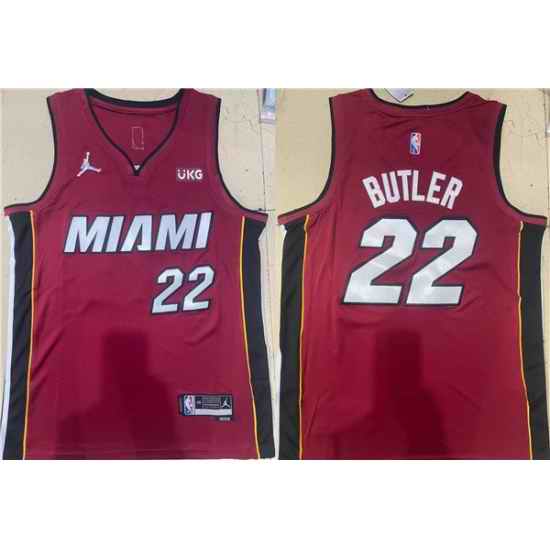 Men Miami Heat #22 Jimmy ButlerRed Stitched Basketball Jersey->phoenix suns->NBA Jersey