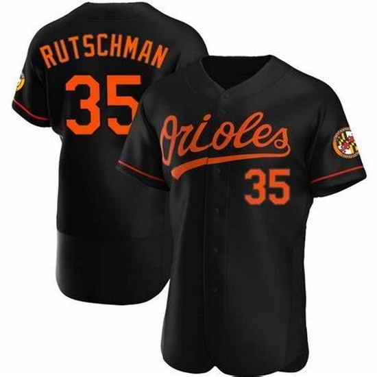 Men Baltimore Oriole #35 Adley Rutschman Black Flex Base Stitched Baseball jersey->women mlb jersey->Women Jersey