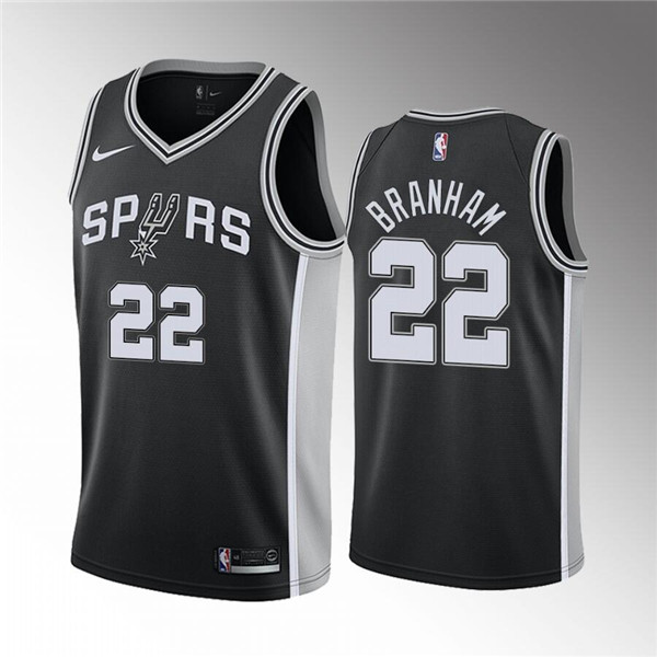 Men' San Antonio Spurs #22 Malaki Branham Black Association Edition Stitched Jersey->toronto raptors->NBA Jersey