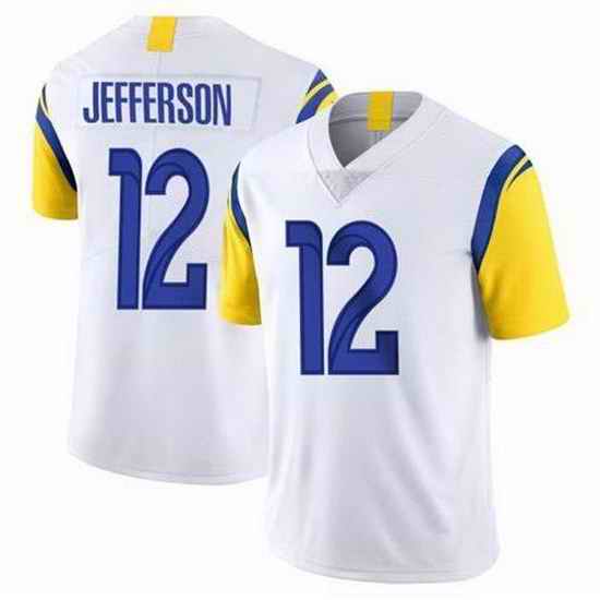 Men Nike Rams #12 Van Jefferson White Vapor Untouchable Limited Jersey->women nfl jersey->Women Jersey