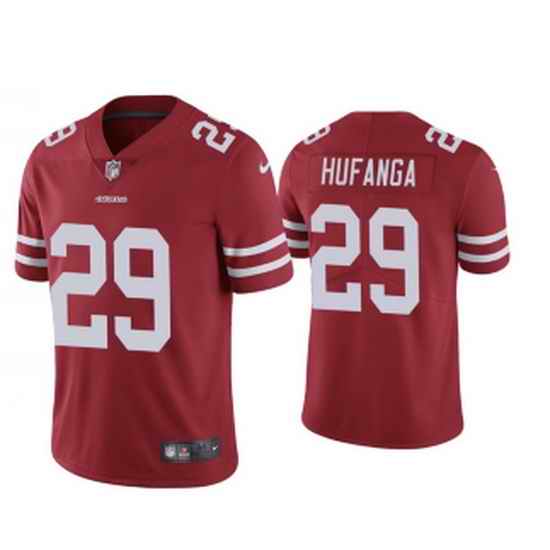 Men San Francisco 49ers #29 Talanoa Hufanga Red Vapor Limited Jersey Size 4XL->seattle seahawks->NFL Jersey