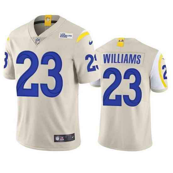 Men Los Angeles Rams #23 Kyren Williams Bone Vapor Untouchable Limited Stitched Football Jersey->las vegas raiders->NFL Jersey