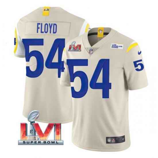 Nike Los Angeles Rams #54 Leonard Floyd Bone 2022 Super Bowl LVI Vapor Limited Jersey->los angeles rams->NFL Jersey