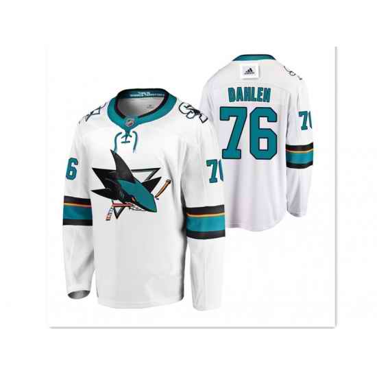 Adidas San Jose Sharks #76 Jonathan Dahlen White Road Authentic Stitched NHL Jersey->anaheim ducks->NHL Jersey